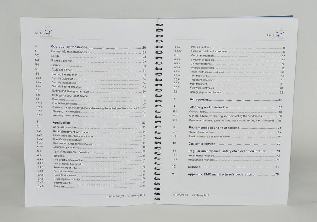 Asclepion Laser Technologies MeDioStar NeXT Operator User Manual Medio Star