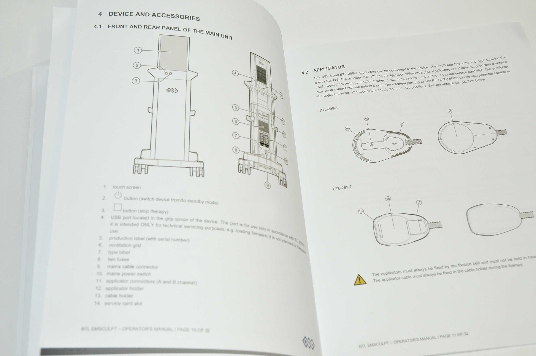BTL Aesthetics EMSELLA Operator Manual User Guide Operation Training Booklet