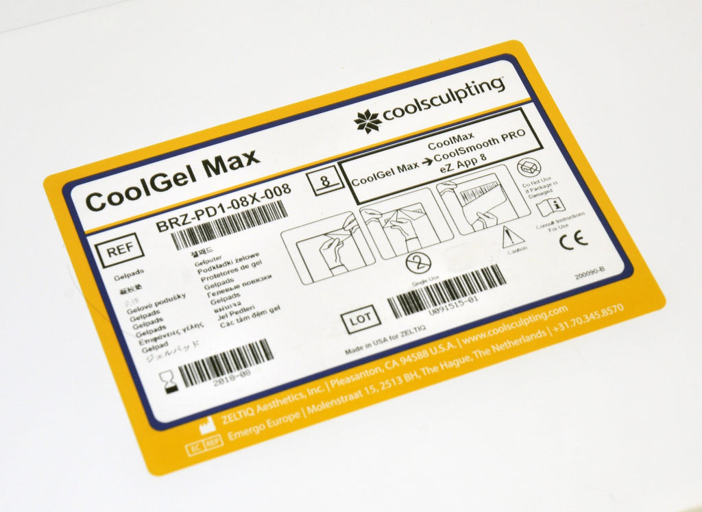 ZELTIQ CoolGel CoolSmooth PRO GelPads Max BRZ-PD1-08X-008 Coolsculpting EXP 2018
