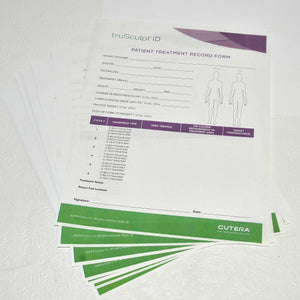 Cutera truSculpt iD Patient Treatment Record Form Office Sheets D2241 x18Pcs