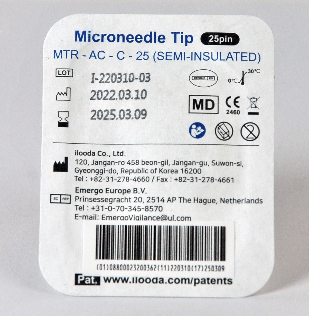 Ilooda 25 Pin Semi-Insulated Microneedle Tip Secret RF Fraxis Duo MTR-AC-C-25 x9