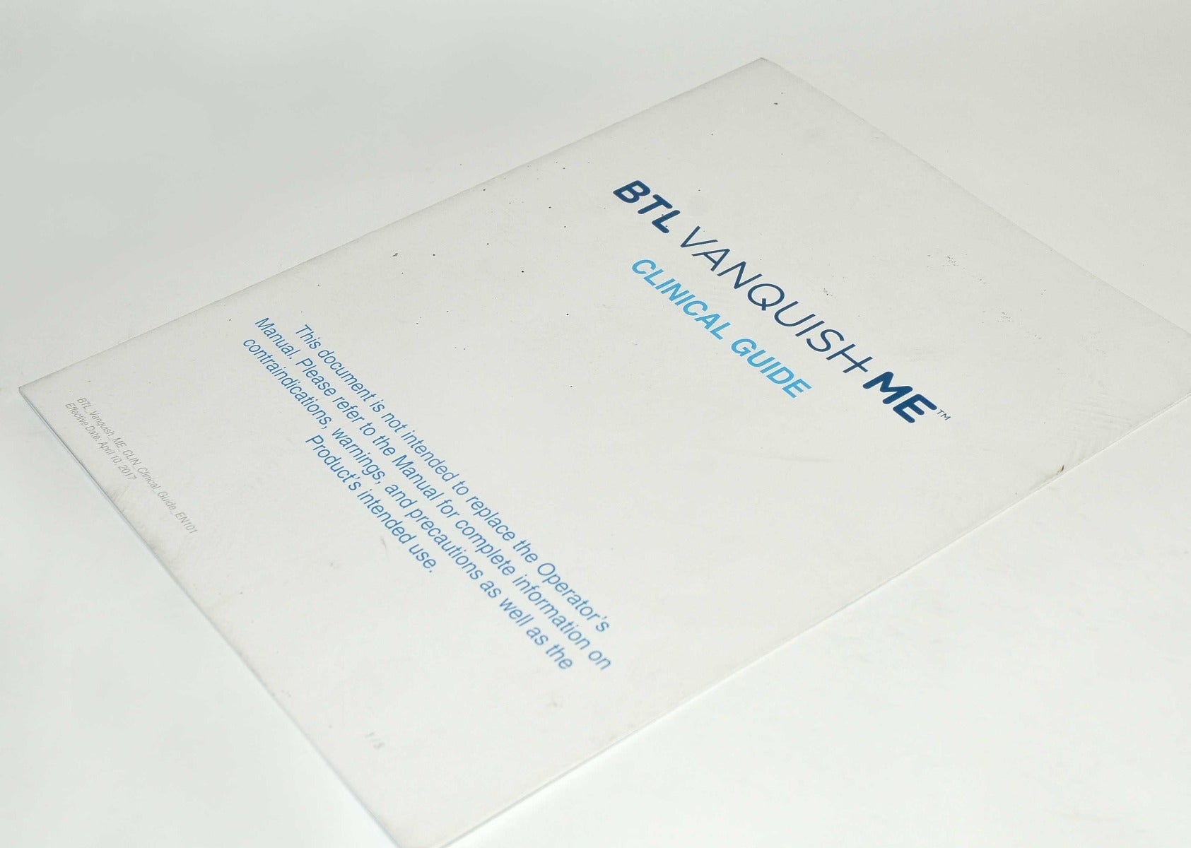 BTL Aesthetics Vanquish ME CLINICAL GUIDE Operation Training Supplement Manual