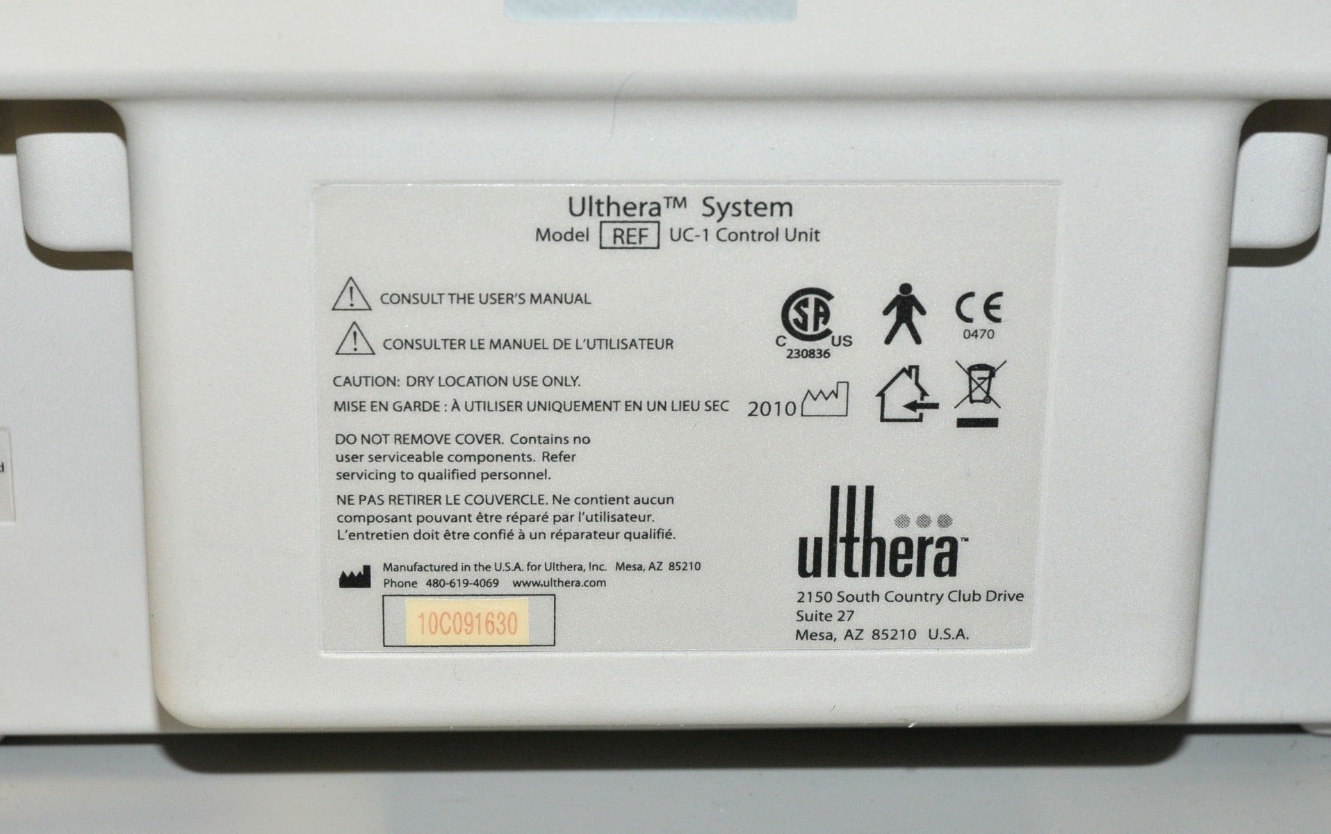 2010 Ulthera Ultherapy Non Invasive Ultrasound Therapy Neck Face Merz Aesthetics