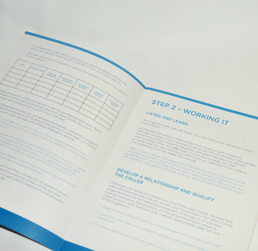 BTL Aesthetics Employee Phone Consultation User Guide Manual Training Booklet