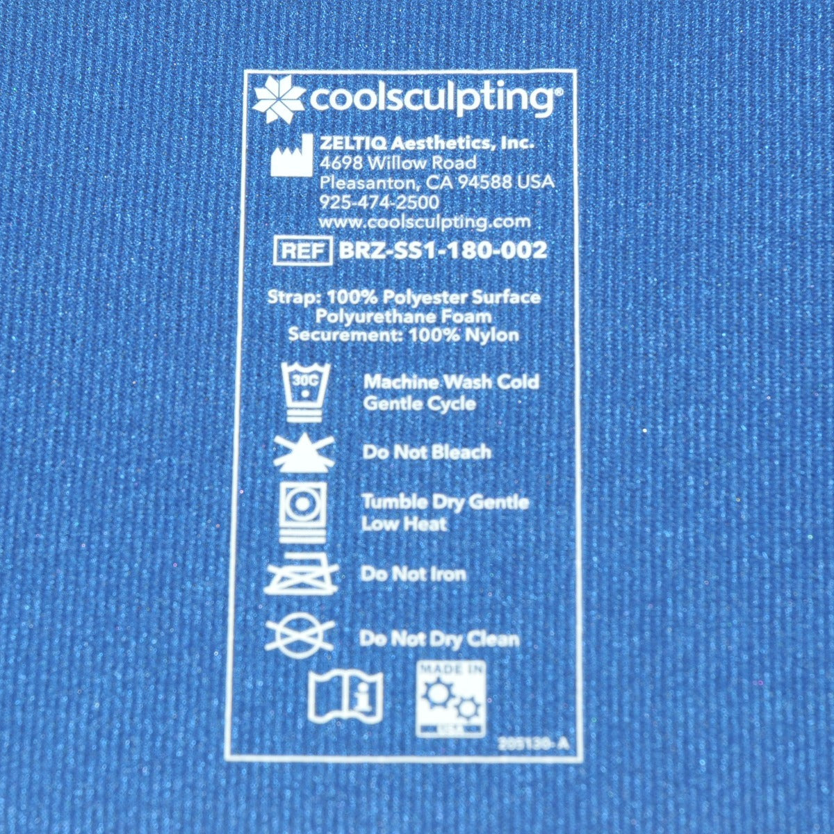 Zeltiq CoolSculpting CoolAdvantage PLUS Comfort Strap BRZ-SS1-180-002 CoolSculpt