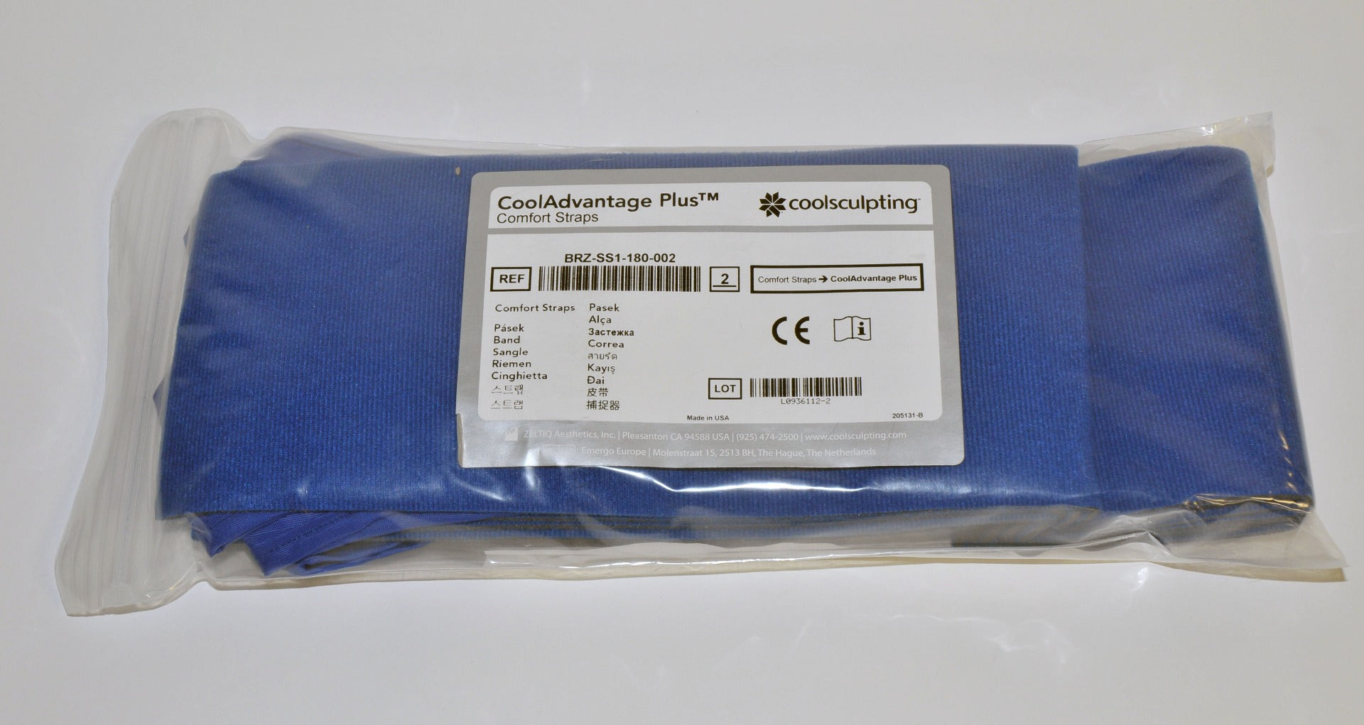 Zeltiq CoolSculpting CoolAdvantage PLUS Comfort Strap BRZ-SS1-180-002 Cool NEW
