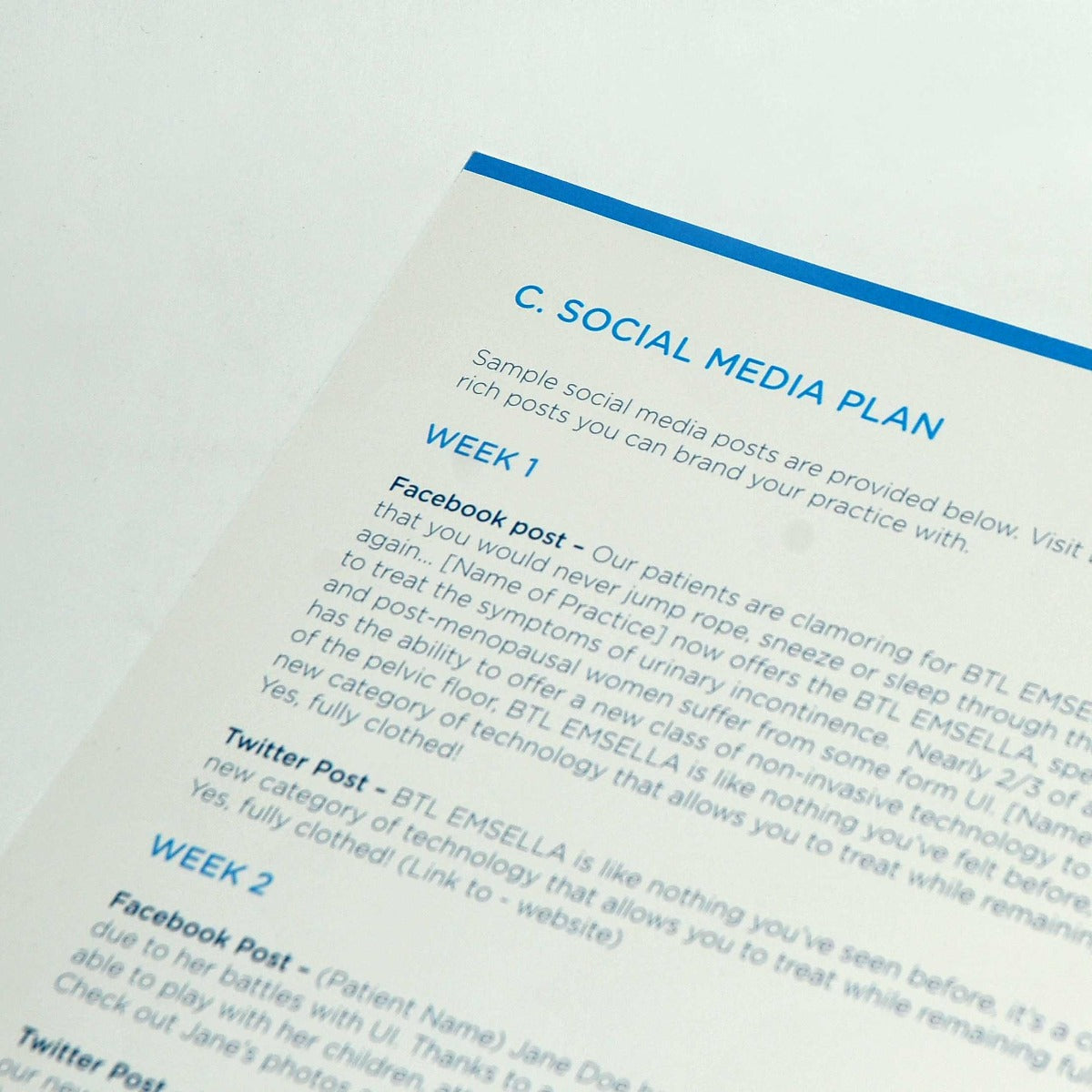 BTL Aesthetics EMSELLA Communications Marketing Plan User Guide Media Promos