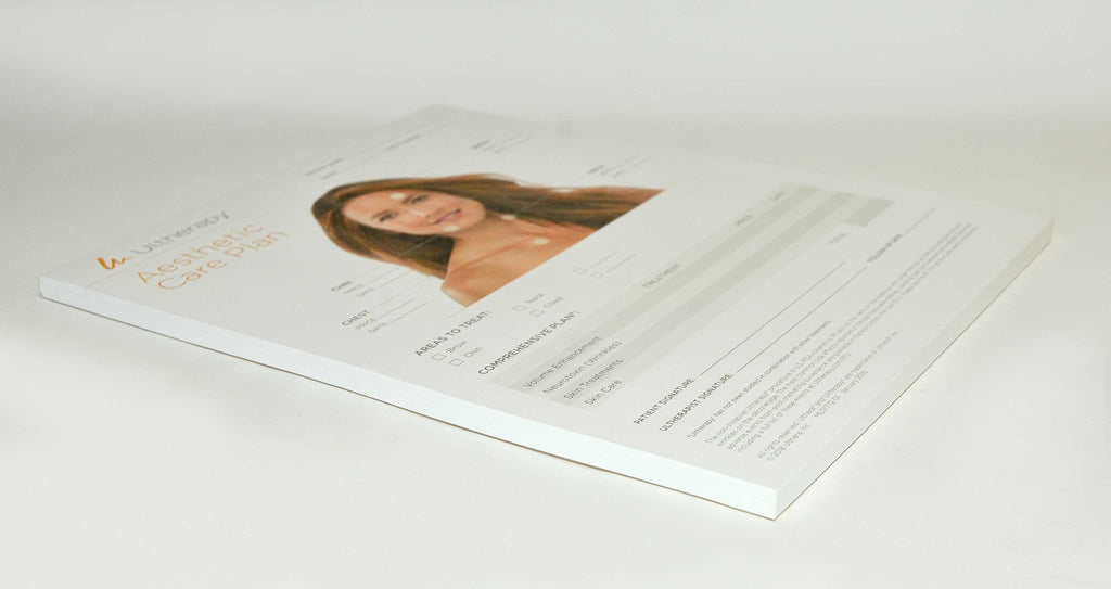 Ulthera Ultherapy AESTHETIC CARE PLAN Patient Treatment Office Tracking Forms