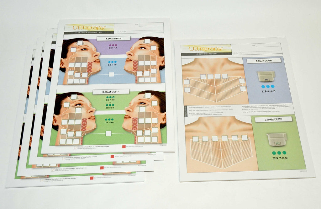 Ulthera Ultherapy Patient Face Neck Chest Record Forms Transducer Treatment Note