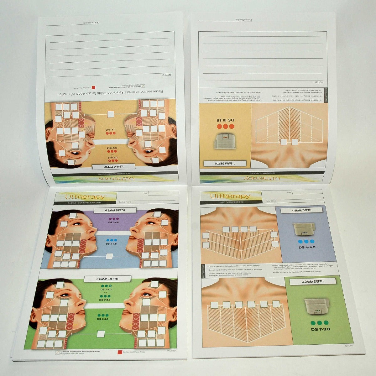 Ulthera Ultherapy Patient Face Neck Chest Record Forms Transducer Treatment Note