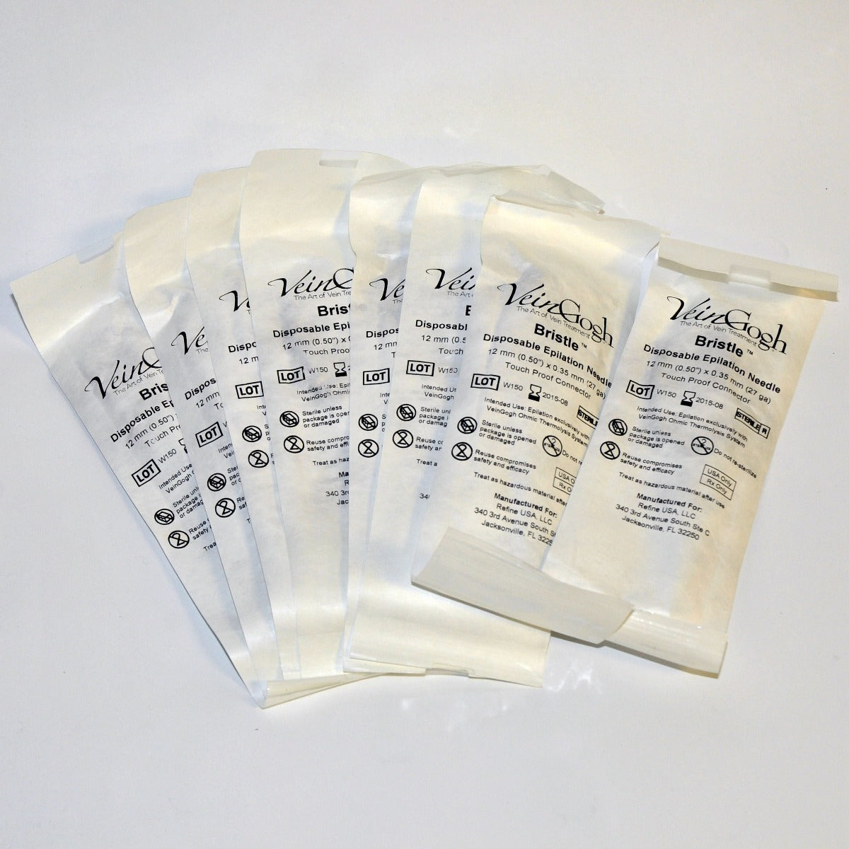 VeinGogh BRISTLE Disposable Epilation Needle 12 mm x .35 mm Treatment Vein Gogh