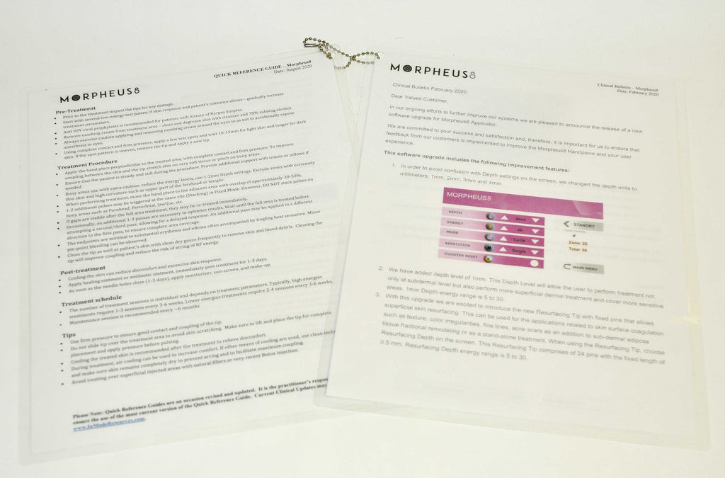 InMode Morpheus8 RF QUICK REFERENCE GUIDE Operator Skin Treatment Parameters