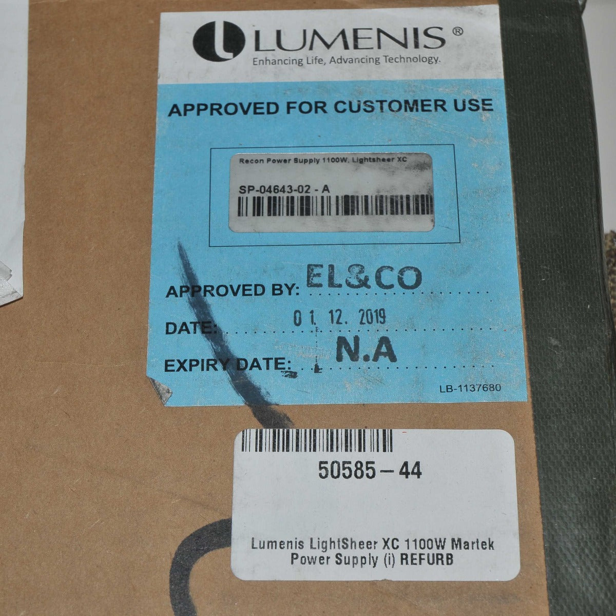 Lumenis LightSheer XC Laser 1100W Martek Power Supply Light Sheer 50585-44 NEW