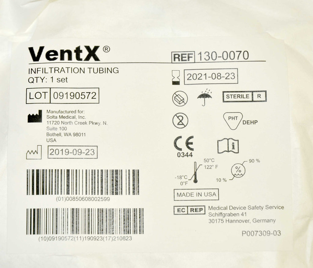 Vaser VentX Infiltration Tubing REF 130-0070 Suction Tube Aspiration x3 Pcs