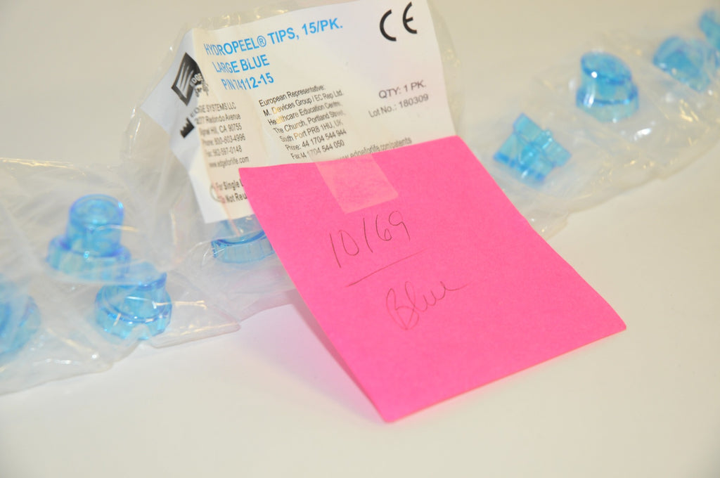 EDGE Systems Hydropeel Large BLUE Tips P/N 74112-15 Hydrafacial LOT x15 Pcs