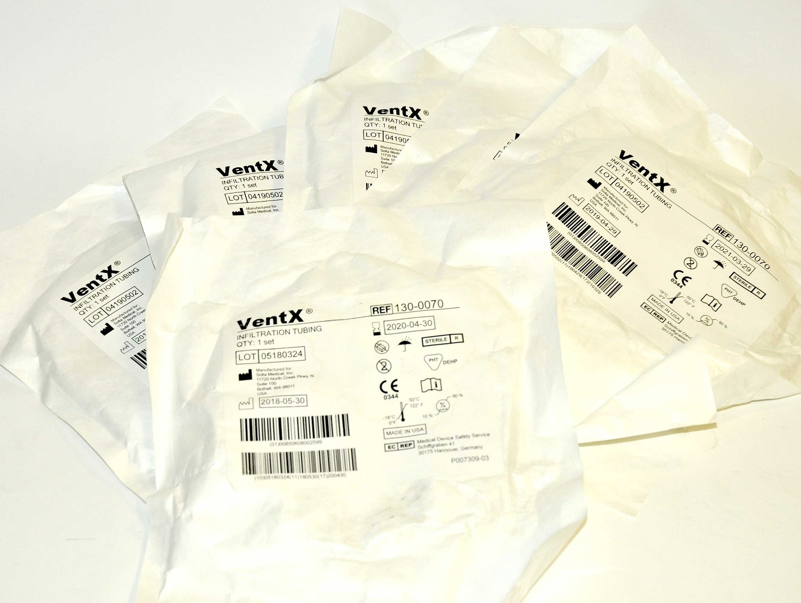 Vaser VentX Infiltration Tubing REF 130-0070 Suction Tube Aspiration x5 Pcs