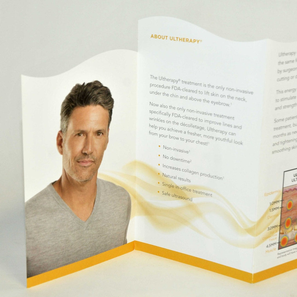 Ulthera Ultherapy Patient Brochure Advertising Ultrasound Skin Tightening x25Pcs