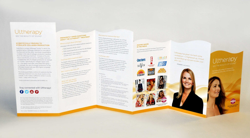 Ulthera Ultherapy Patient Brochure Advertising Ultrasound Skin Tightening x20Pcs