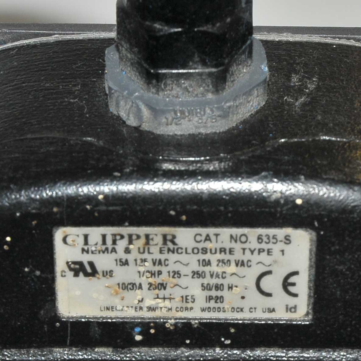 Laser FootSwitch Pedal CLIPPER 635-S Linemaster Enclosure 8 Pin Foot Switch
