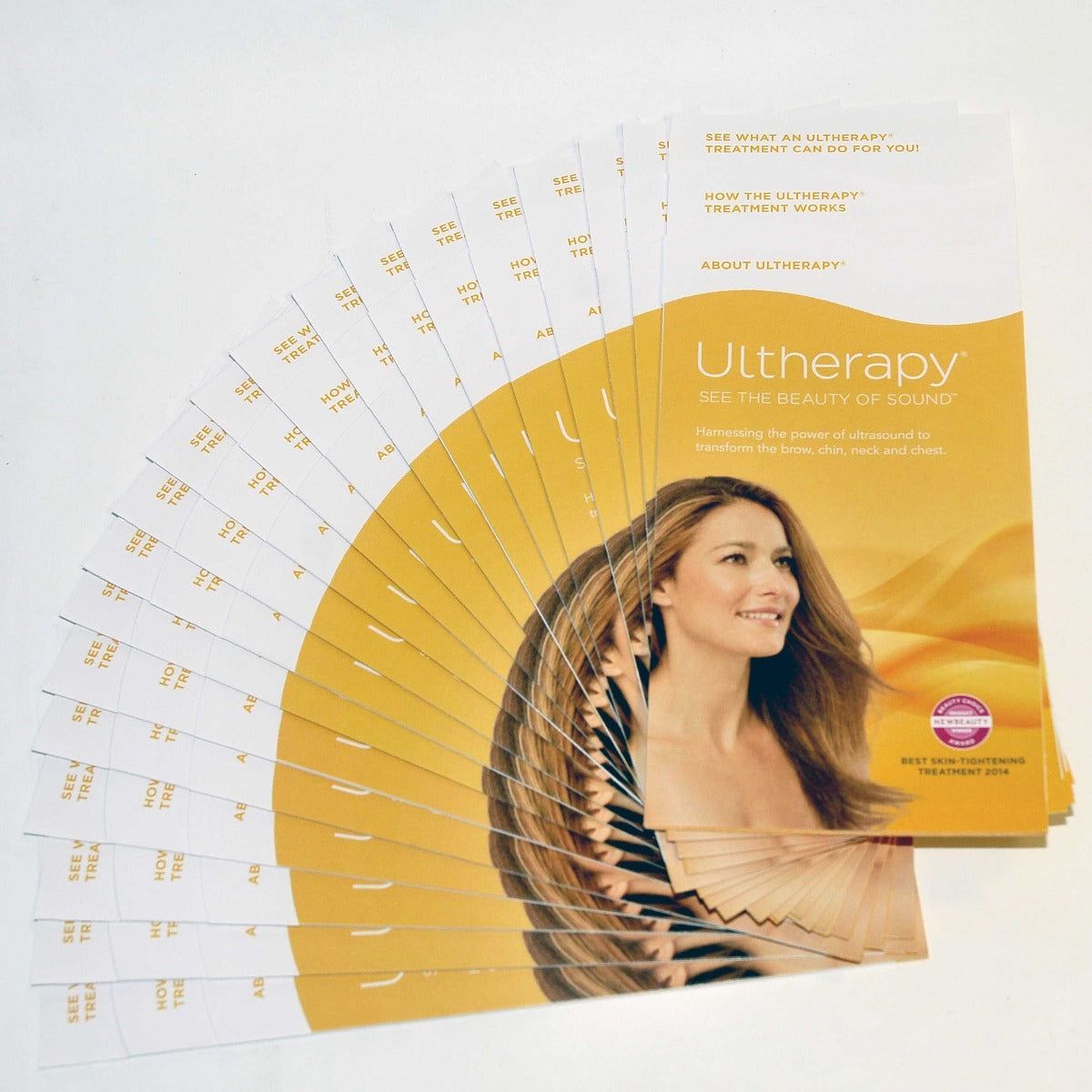 Ulthera Ultherapy Patient Brochure Advertising Ultrasound Skin Tightening x20Pcs