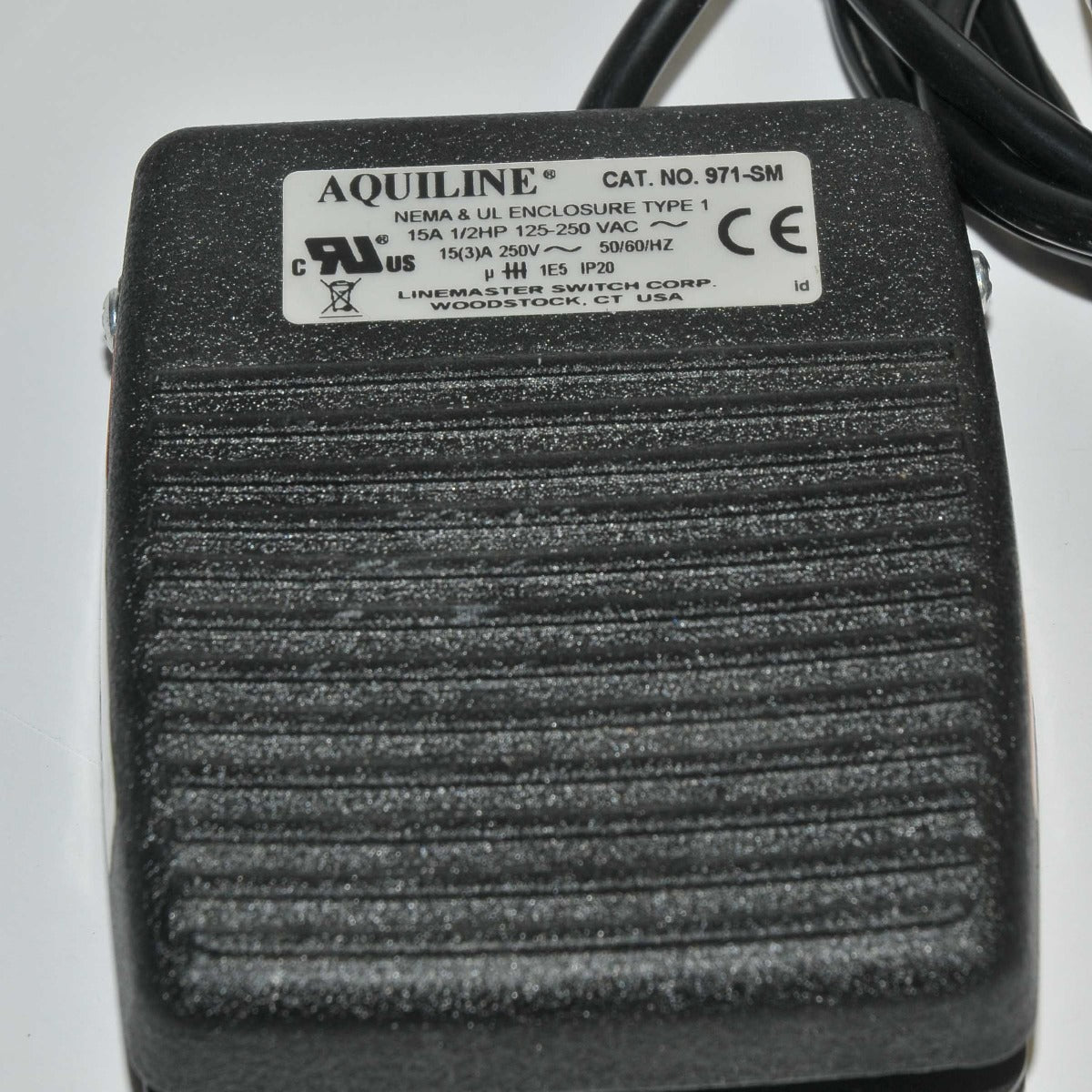 Laser FootSwitch Pedal Aquiline 971-SM Linemaster 2 Pin Electrical Foot Switch