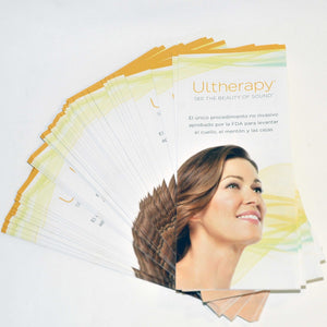 Ulthera Ultherapy Patient TriFold Brochure in Spanish Before After Photos x48Pcs