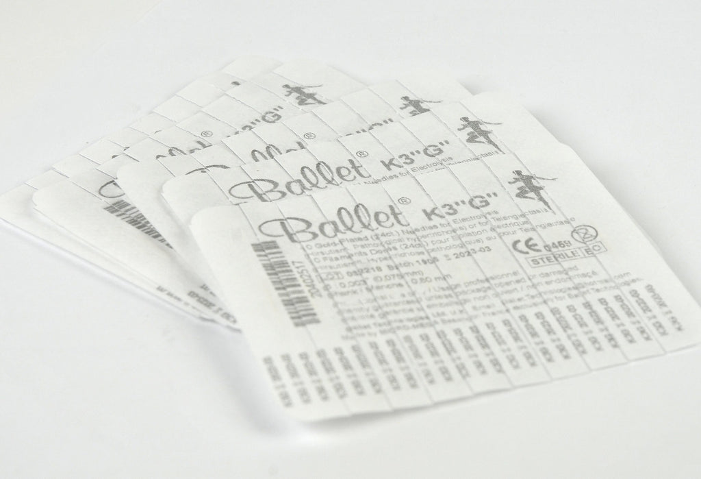 Ballet K3 G 0.075mm x 0.80mm Electrolysis Needle Filaments x50 Pcs Exp 03/23
