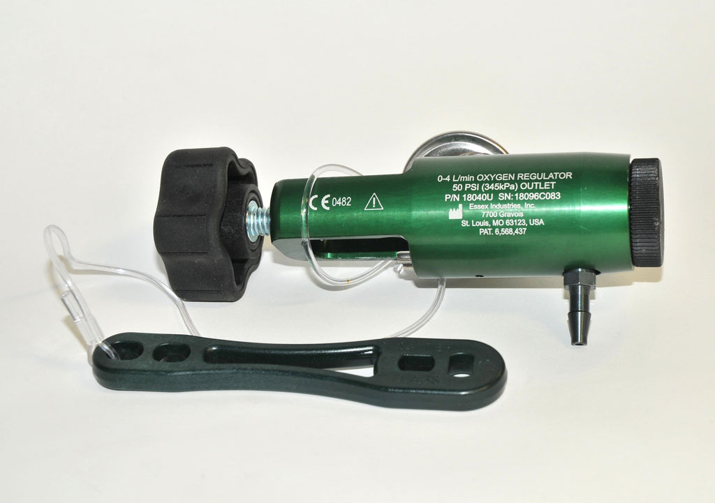 Essex Industries 0-4 L/min OXYGEN REGULATOR P/N: 1804OU 50 PSI - PARTS * AS-IS *