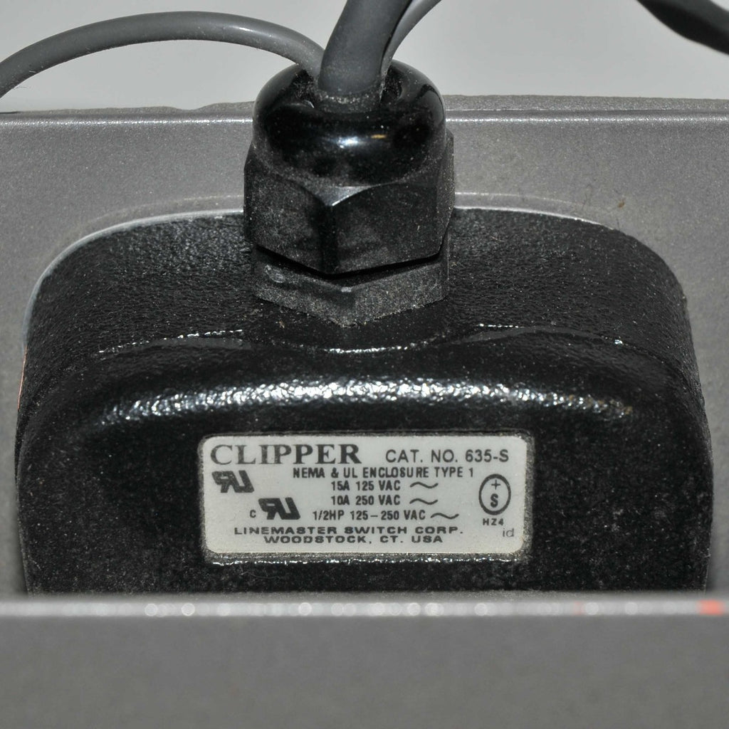 Laser FootSwitch Pedal CLIPPER 635-S Linemaster 8 Pin Foot Switch Gray Metal