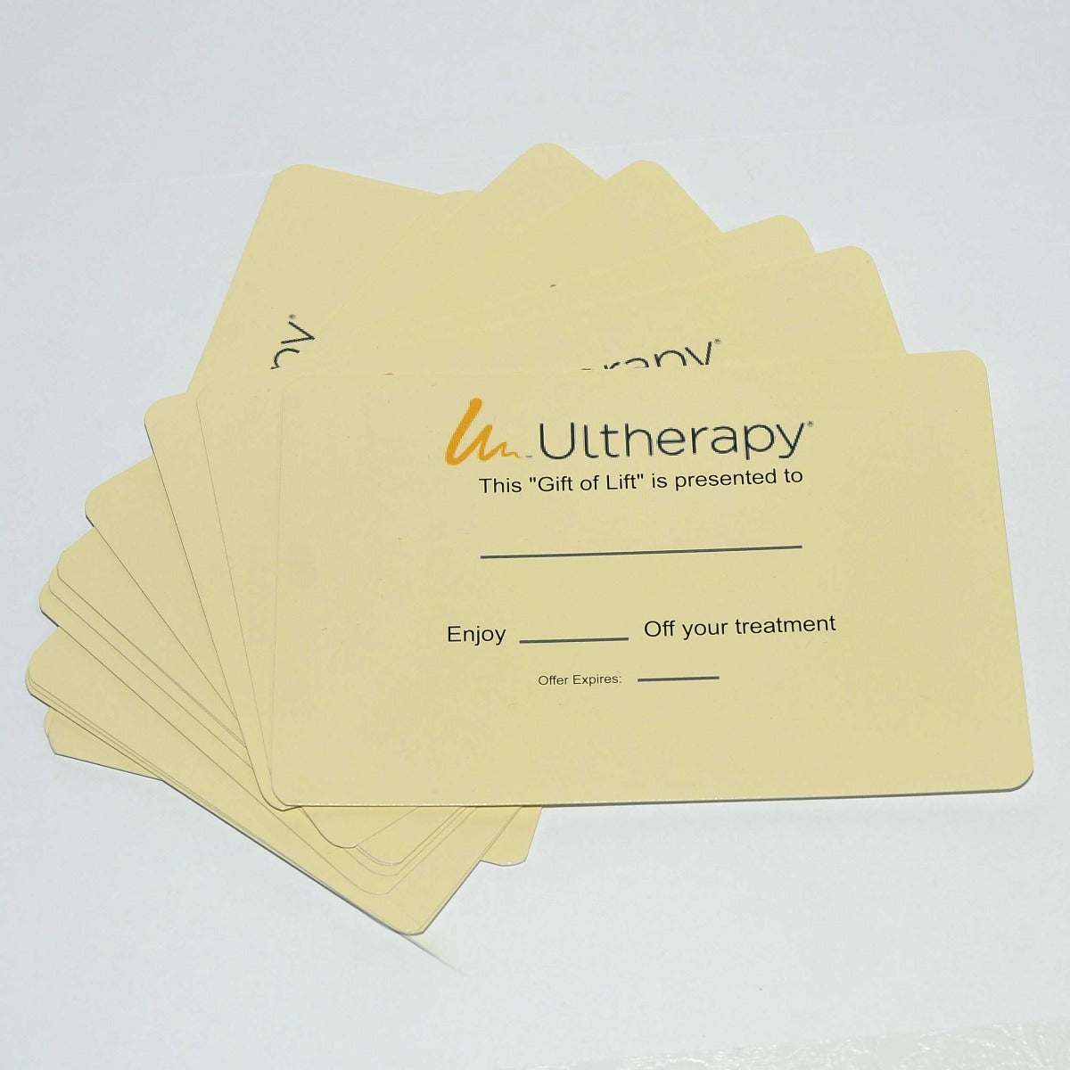 Ulthera Ultherapy GIFT OF LIFT Office Certificate Patient Treatment Card Present