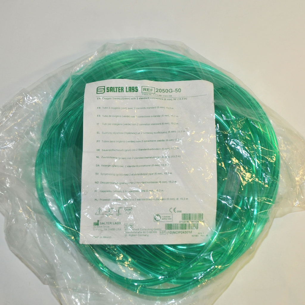 Salter Labs Green Tubing 6mm x 50' (15.2m) P/N: 2050G-50 Oxygen New NIP