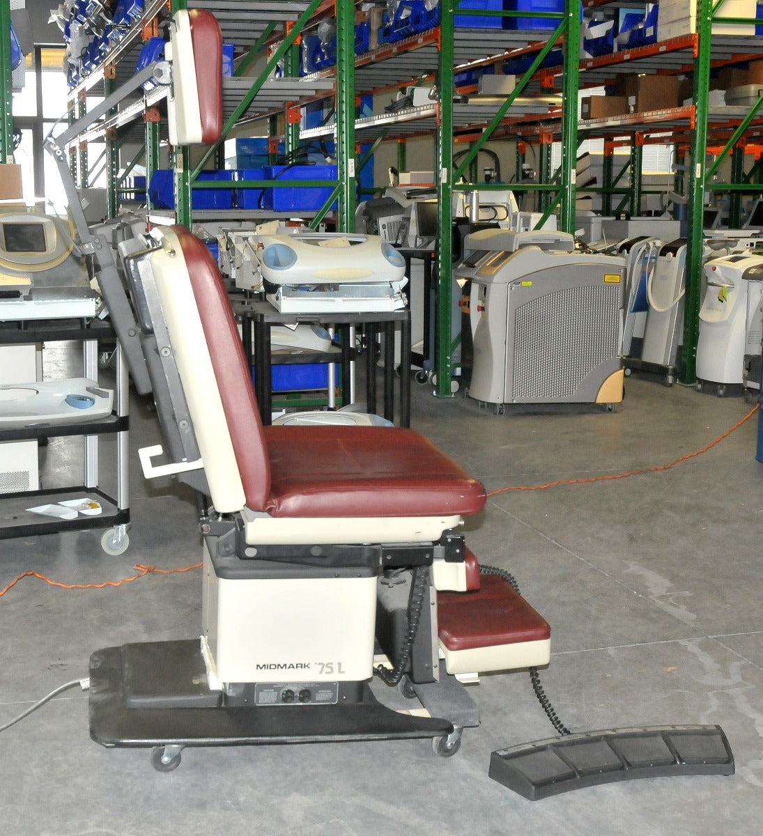 Midmark Ritter 75L Power Adjustable Medical Procedure Exam Chair Table 75 L Red