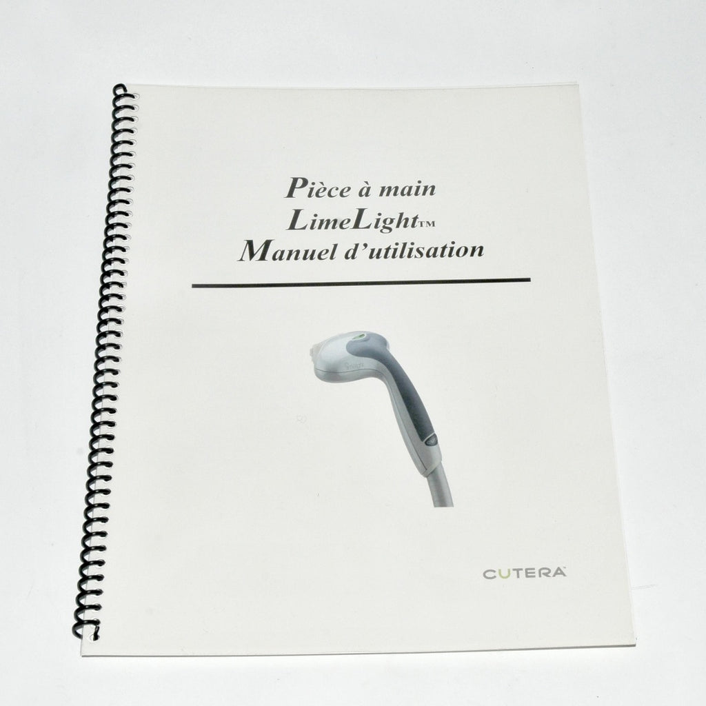 Cutera LimeLight Operator Manual User Guide FRENCH Manuel d'utilisation D0436F