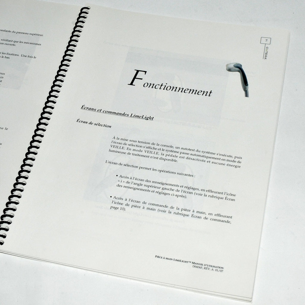 Cutera LimeLight Operator Manual User Guide FRENCH Manuel d'utilisation D0436F