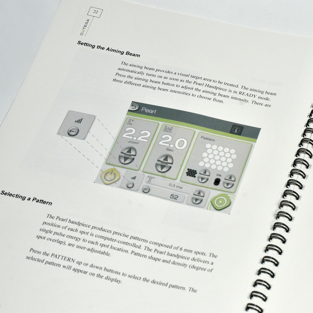 Cutera Xeo Laser Pearl Handpiece Operator Manual User Reference Guide Hand Piece