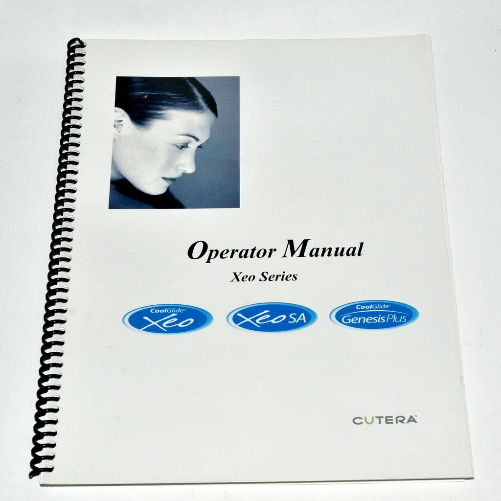 Cutera Xeo Laser Operator Manual CoolGlide SA Genesis Plus User Guide Reference