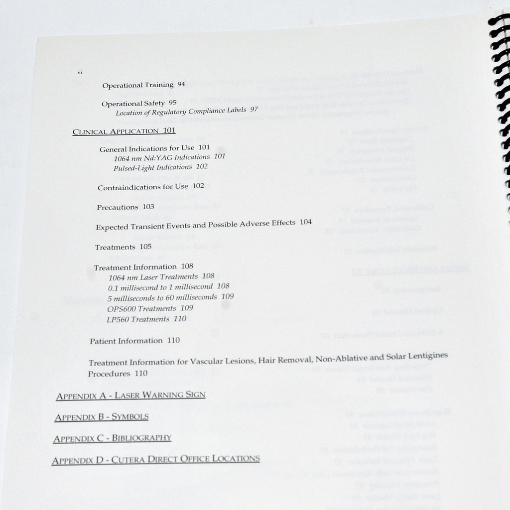 Cutera Xeo Laser Operator Manual CoolGlide SA Genesis Plus User Guide Reference