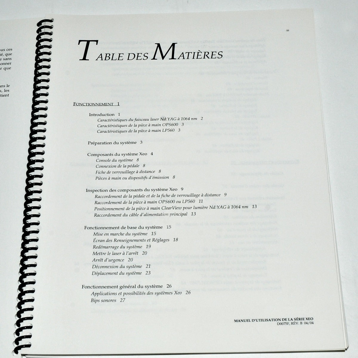 Cutera Xeo Laser Operator Manual IN FRENCH CoolGlide SA Genesis Plus User Guide