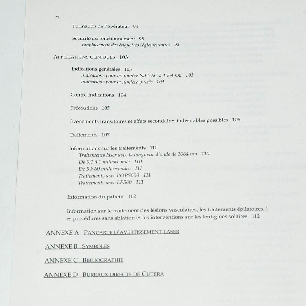 Cutera Xeo Laser Operator Manual IN FRENCH CoolGlide SA Genesis Plus User Guide
