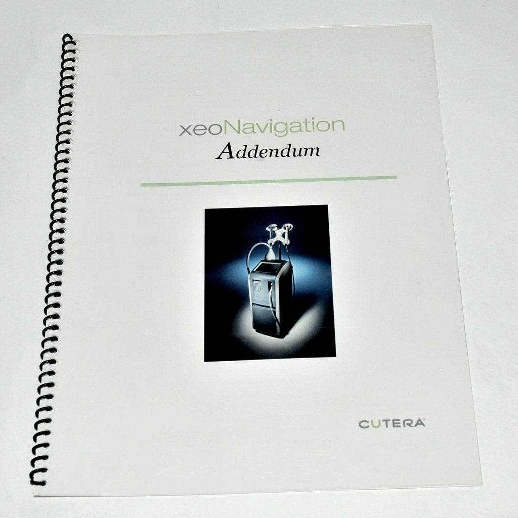 Cutera Xeo Navigation Laser Addendum Nd YAG CoolGlide ProWave 770 Guide