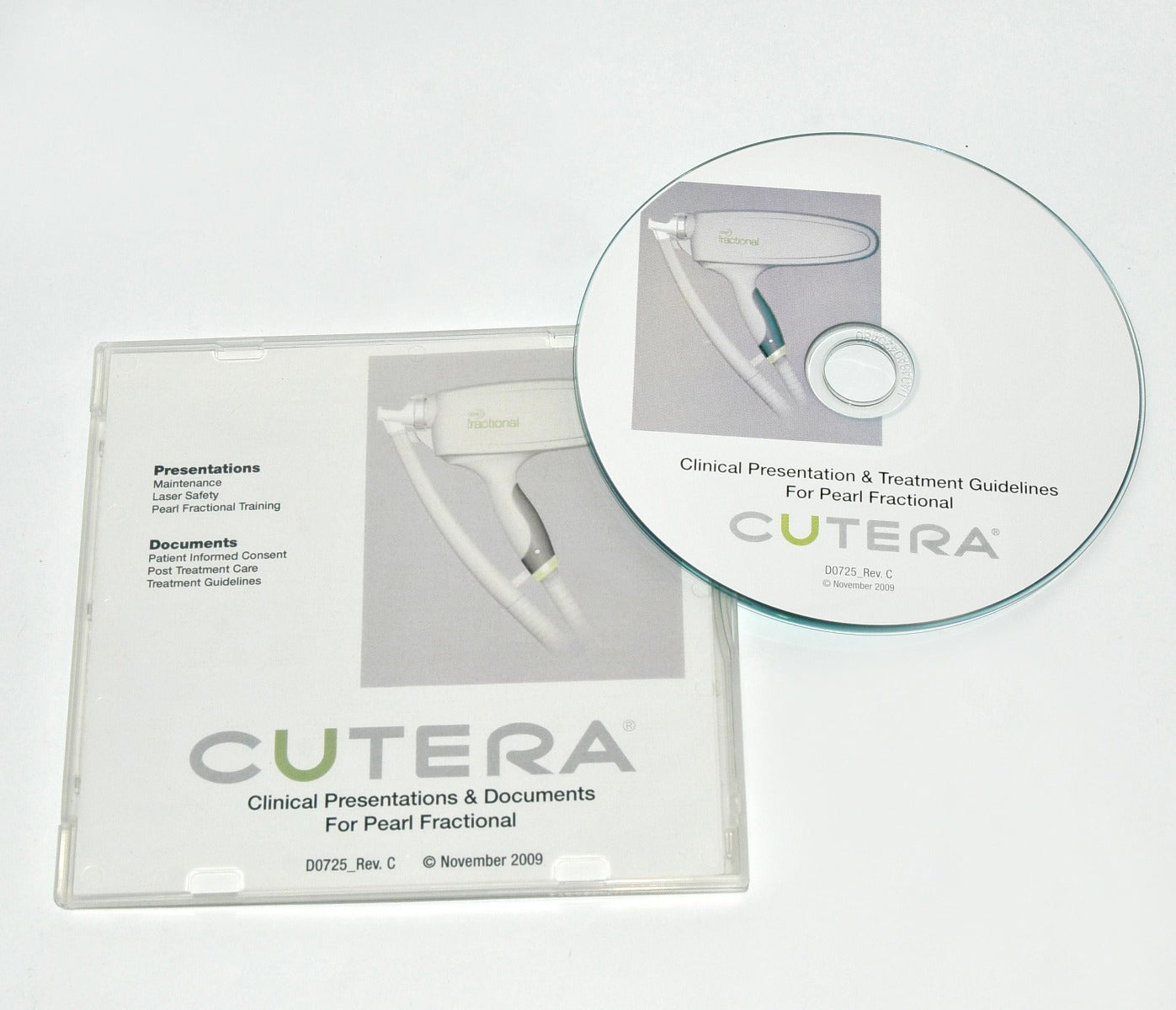 Cutera Laser Pearl Fractional Handpiece CLINICAL PRESENTATIONS & DOCUMENTS CD