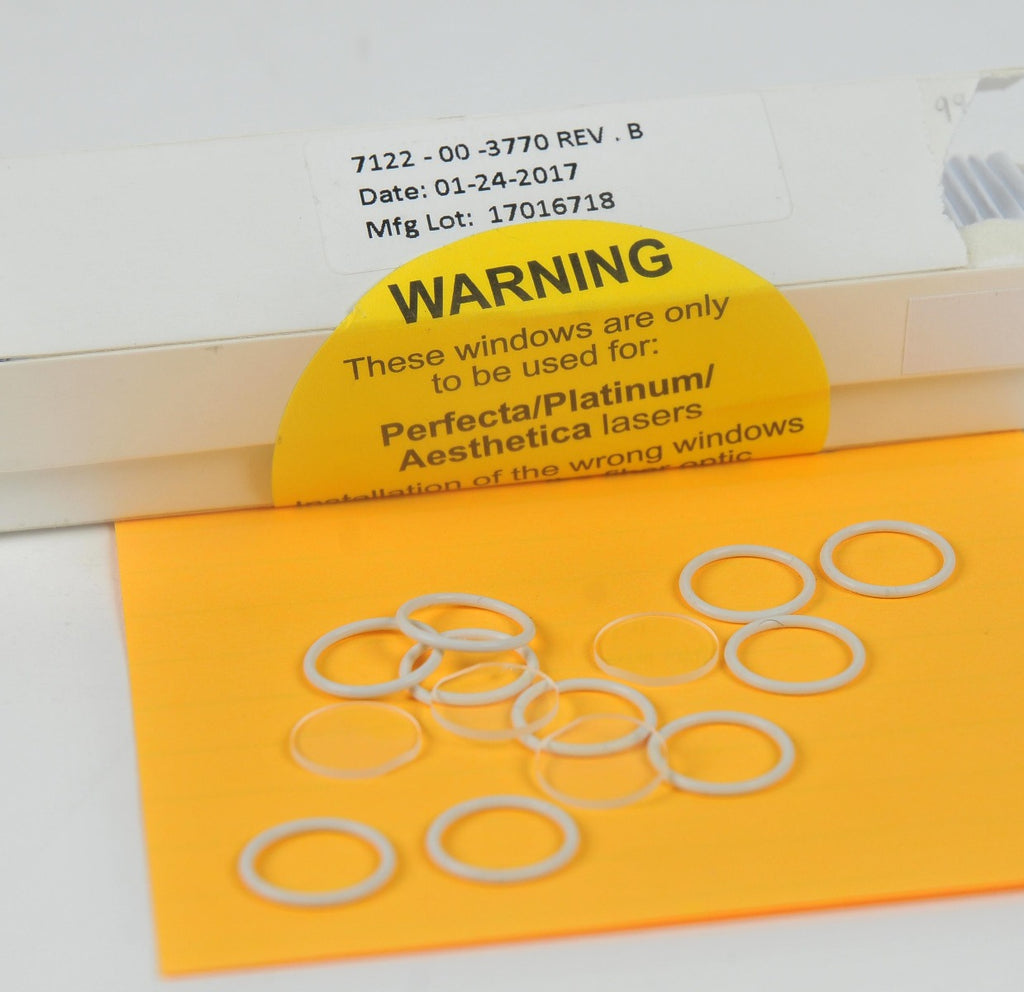 Candela VBeam Perfecta Laser V Beam Round Windows w/O-Rings 7122-00-3770 x4 Pcs