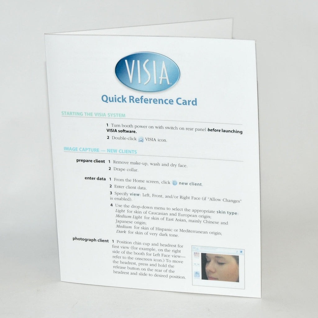 Canfield Scientific Imaging VISIA Quick Reference Guide Startup Shutdown Guide