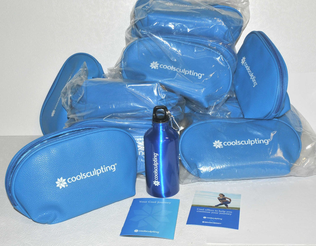 ZELTIQ CoolSculpting Blue Promo Marketing Bag Water Bottle Cool Sculpting NEW