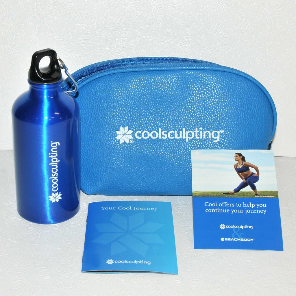 ZELTIQ CoolSculpting Blue Promo Marketing Bag Water Bottle Cool Sculpting NEW
