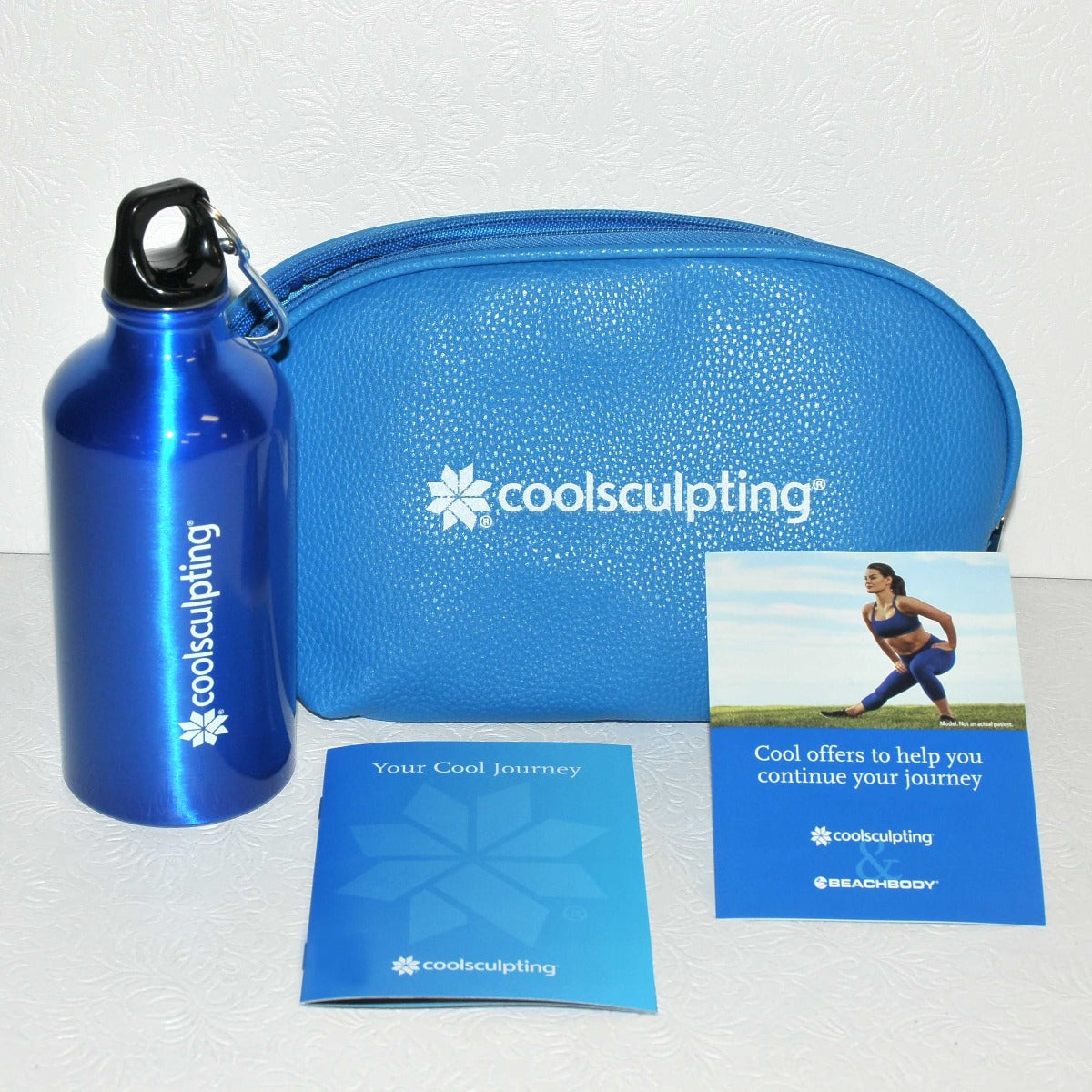 ZELTIQ CoolSculpting Blue Promo Marketing Bag Water Bottle Cool Sculpting NEW