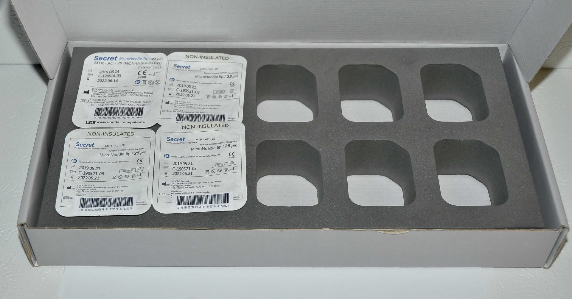 Cutera Secret RF Microneedle OEM Tips 25 Pin Non-Insulated MTR-AC-25 x4Pcs