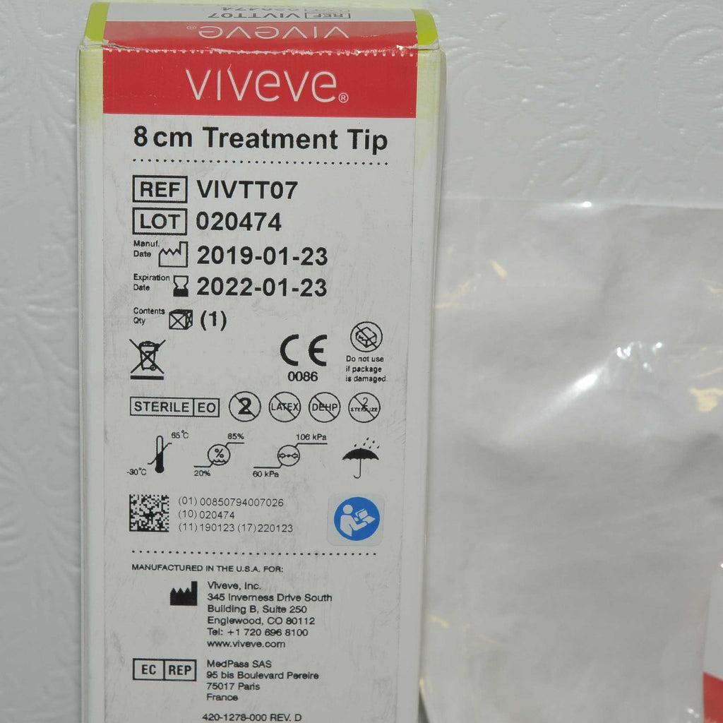 Viveve Treatment Tip 8 cm Cryogen Cooled Monopolar Radiofrequency RF VIVTT07 NEW