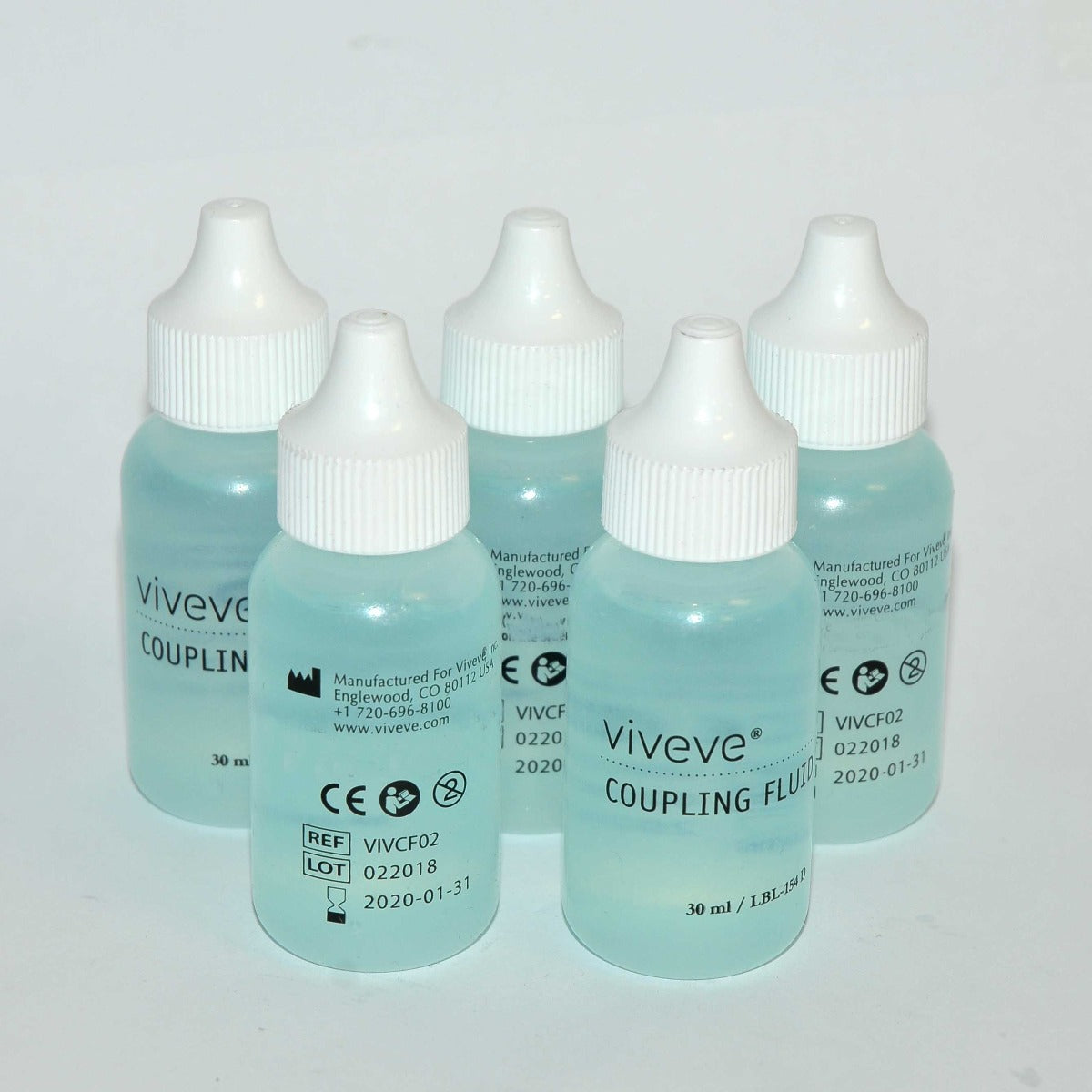 Viveve RadioFrequency RF Treatment Coupling Fluid VIVCF02 Liquid Bottles 30ml x5