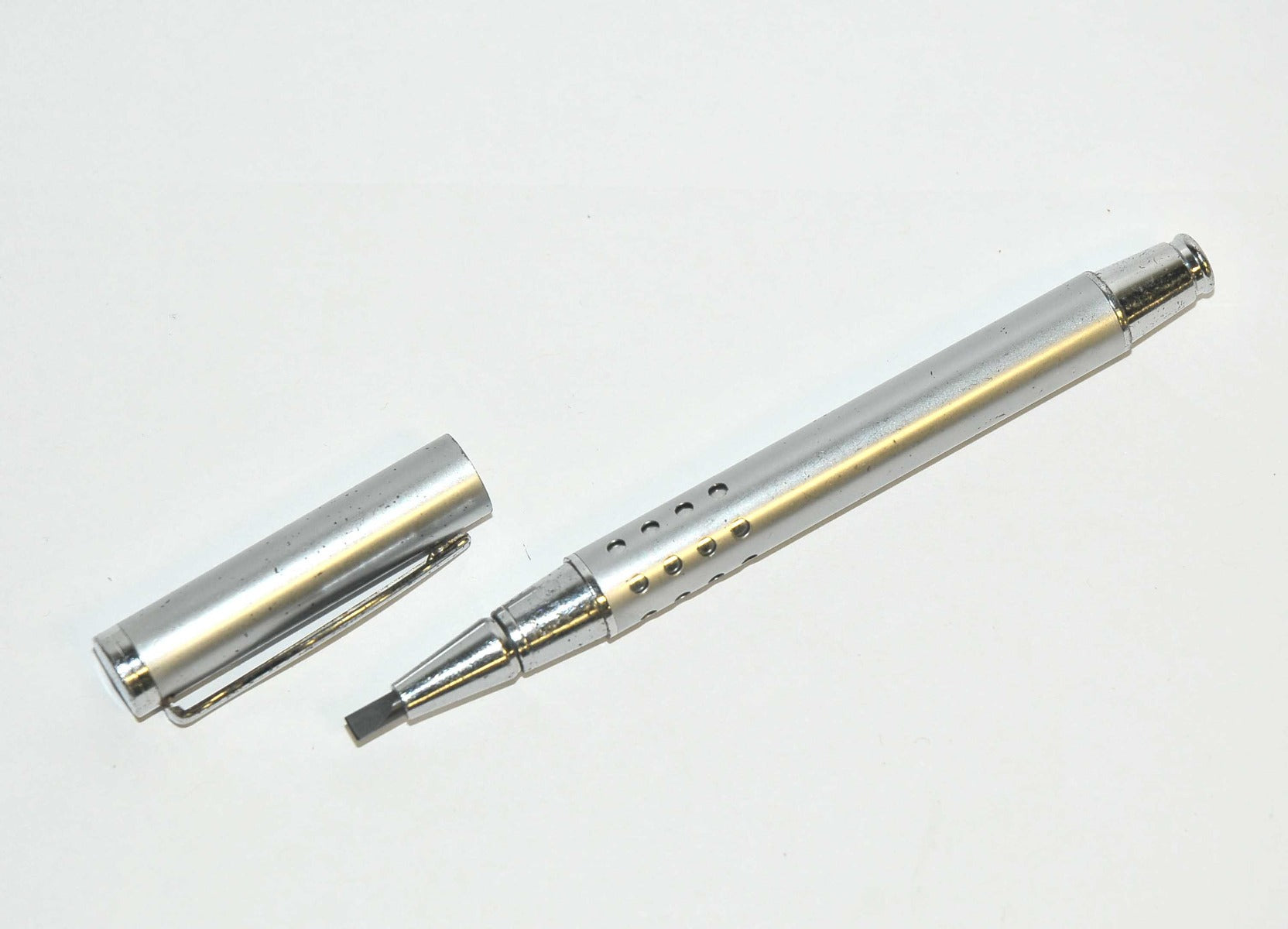 Carbide Laser Optical Fiber Cleaver Scribe Scoring Tool Silver Handle Pen Clip